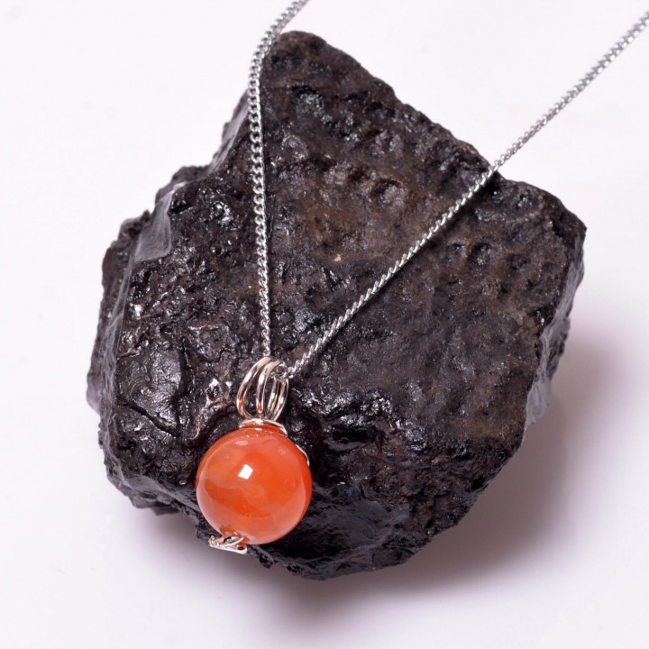 Karneol Taşı Kolye - Karnelyan Taşı