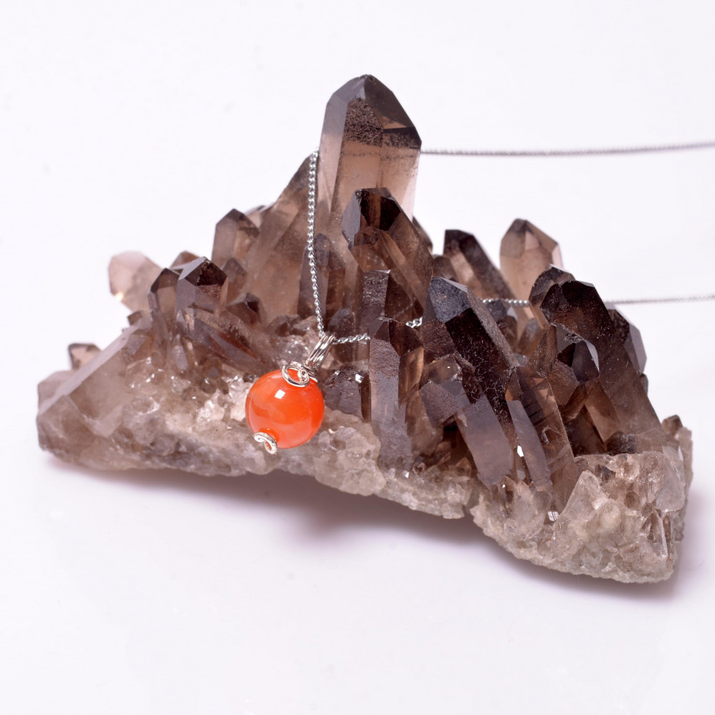 Karneol Taşı Kolye - Karnelyan Taşı