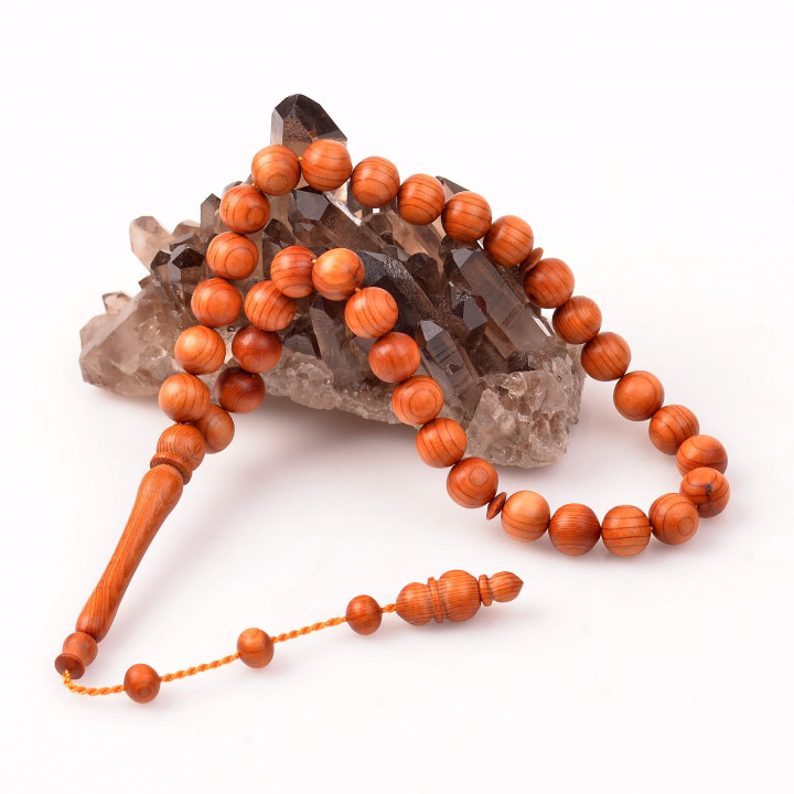 Kıbrıs Ağacı Tesbih - 9,5 mm - 2