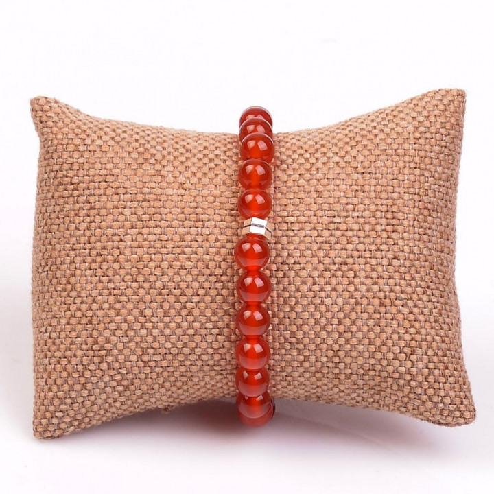 Kırmızı Akik Taşı Bileklik ( 8 mm ) - 2