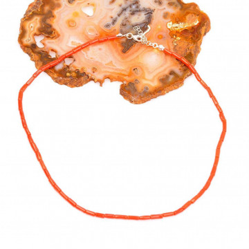 Kırmızı Mercan Taşı Kolye - Boyasız Mercan - 2