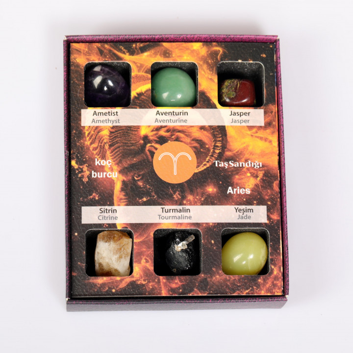Koç Burcu Doğal Taş Seti – Karton Kutulu - 2