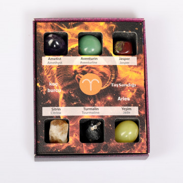 Koç Burcu Doğal Taş Seti – Karton Kutulu - 2