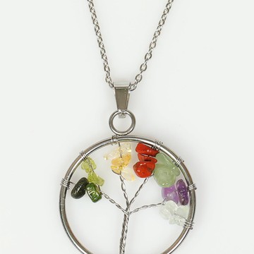 Koç Burcu Hayat Ağacı Kolye - Paslanmaz Çelik - 2