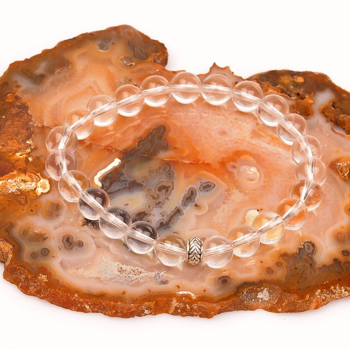 Kristal Kuvars Taşı Bileklik ( 8 mm )