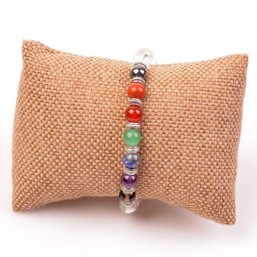 Kristal Kuvars Taşı Çakra Bileklik - 8 mm - 2