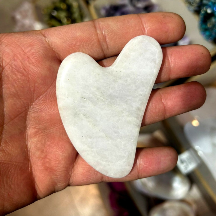 Kristal Kuvars Taşı Gua Sha Masaj Aleti