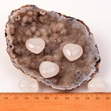 Kristal Kuvars Taşı Kalp Kütle - Küçük Boy - 2