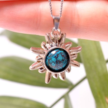 Krizokol Taşı Güneş Kolye - 2