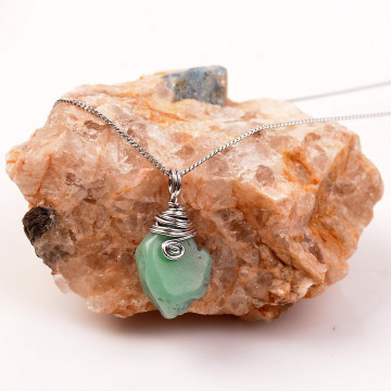 Krizopras Taşı Şekilsiz Kolye - 2
