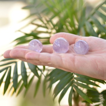 Küçük Boy Ametist Taşı Küre - Lila Renkli - 2