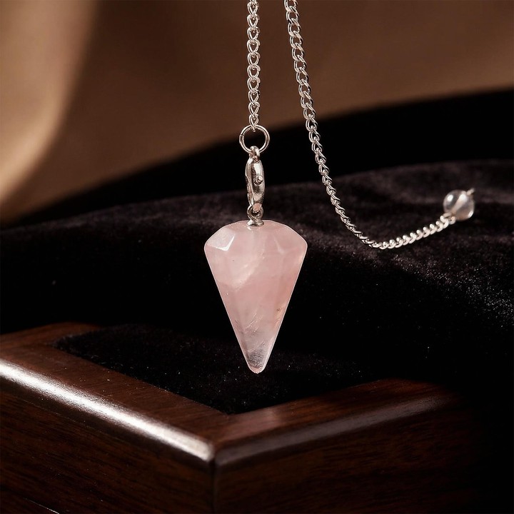 Küçük Boy Pembe Kuvars Taşı Pandül - 1