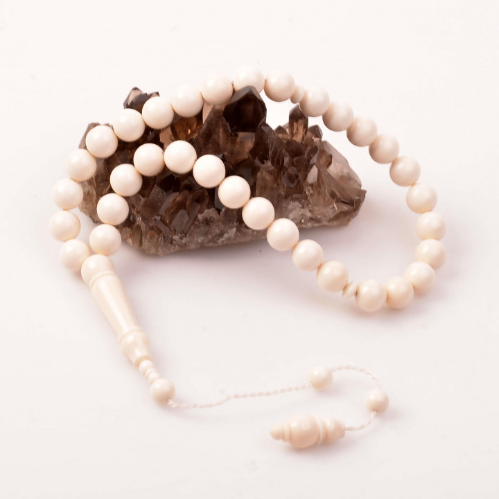 Küre Kesim Deve Kemiği Tesbih - 10,5 mm - 2