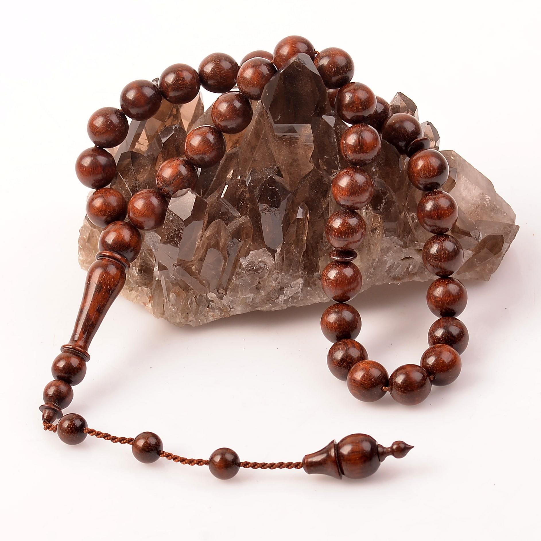 Küre Kesim Yılan Ağacı Tesbih - 9 mm