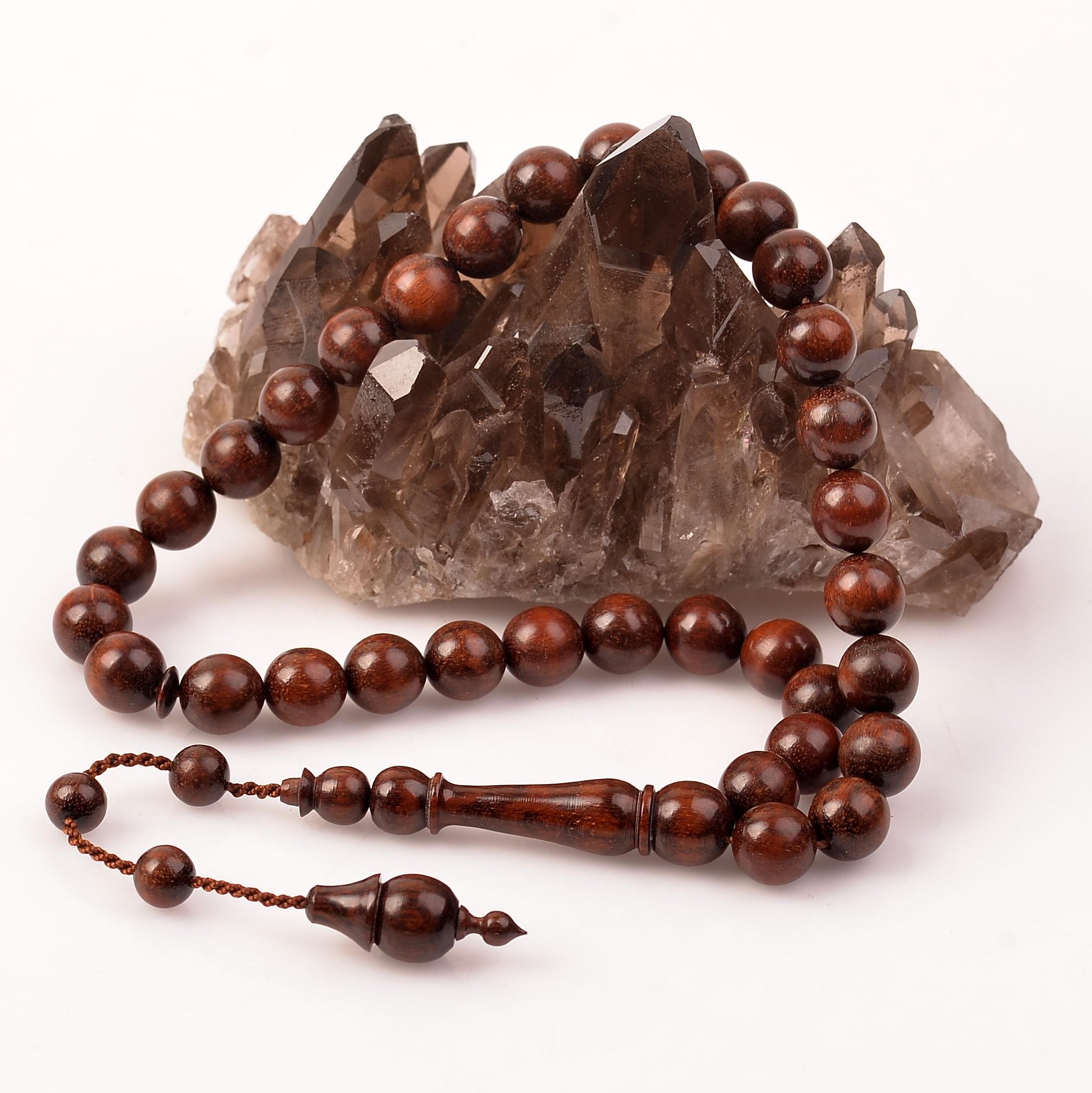 Küre Kesim Yılan Ağacı Tesbih - 9 mm