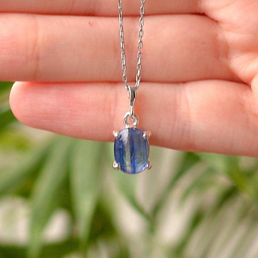 Kyanit Stone Silver Necklace
