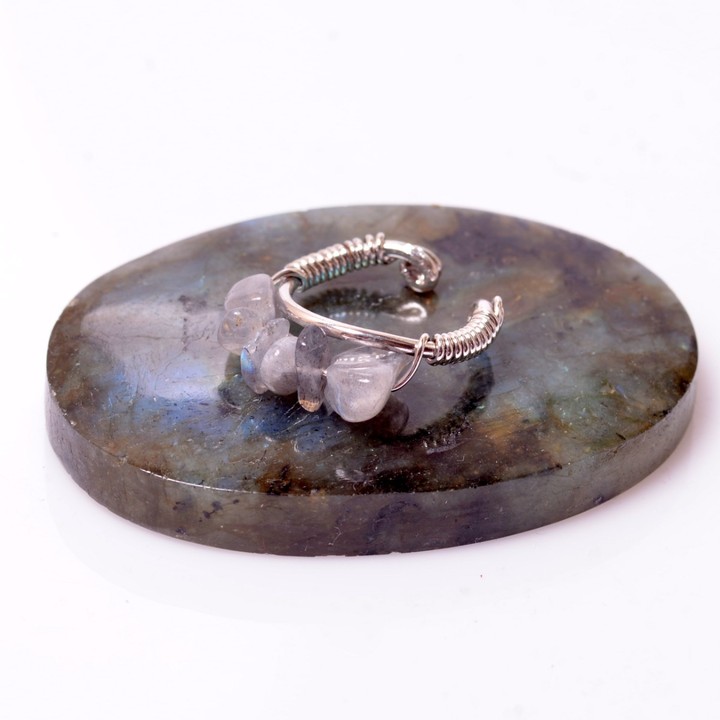 Labradorit Taşı Ayarlamalı Yüzük - Kırık Taş Labradorit - 1