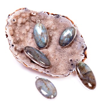 Labradorit Taşı Kolye - 2