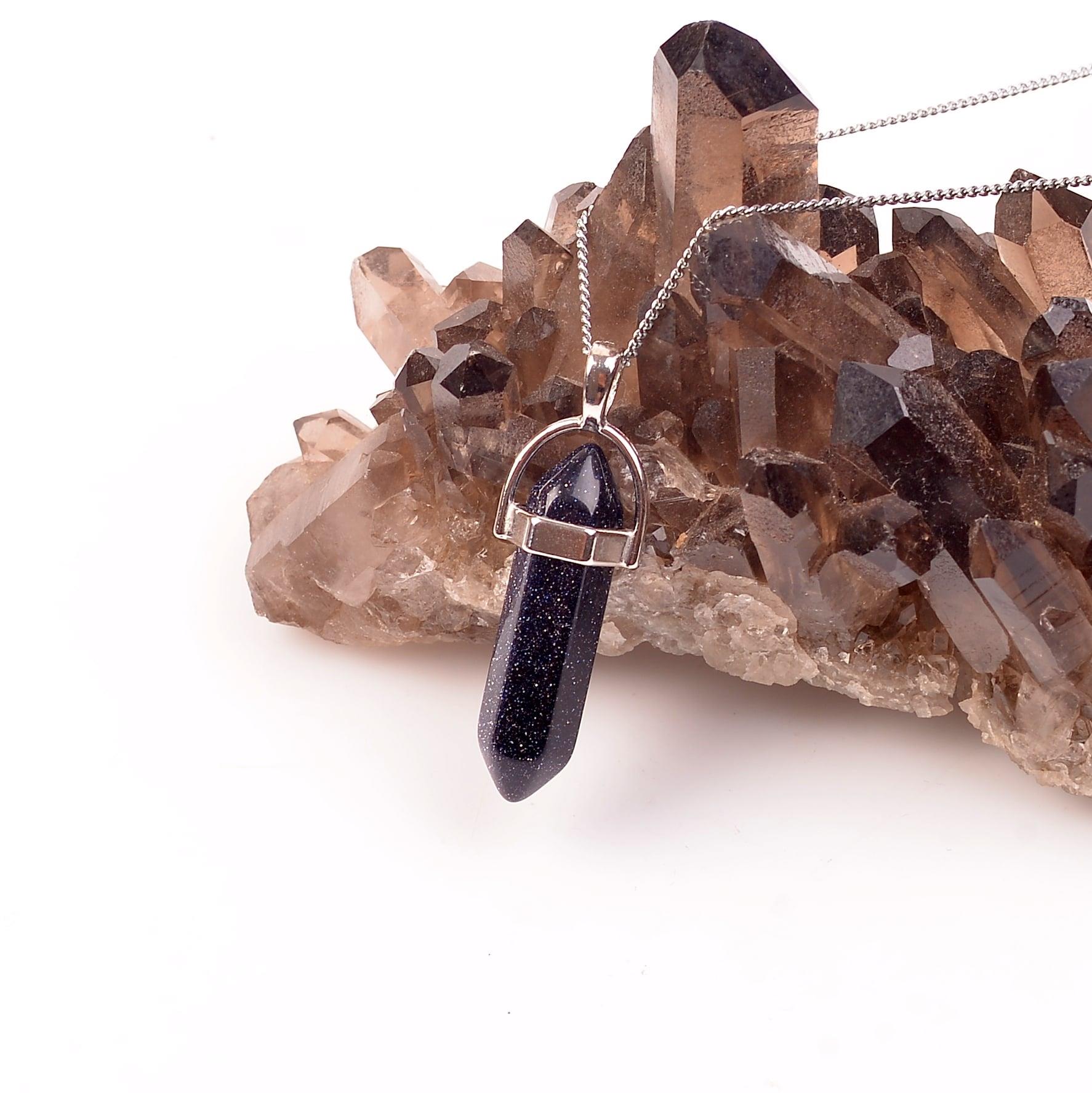Navy Star Stone Pen Necklace