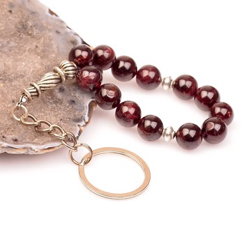 Lal Taşı Tesbih Şeklinde Anahtarlık - 2