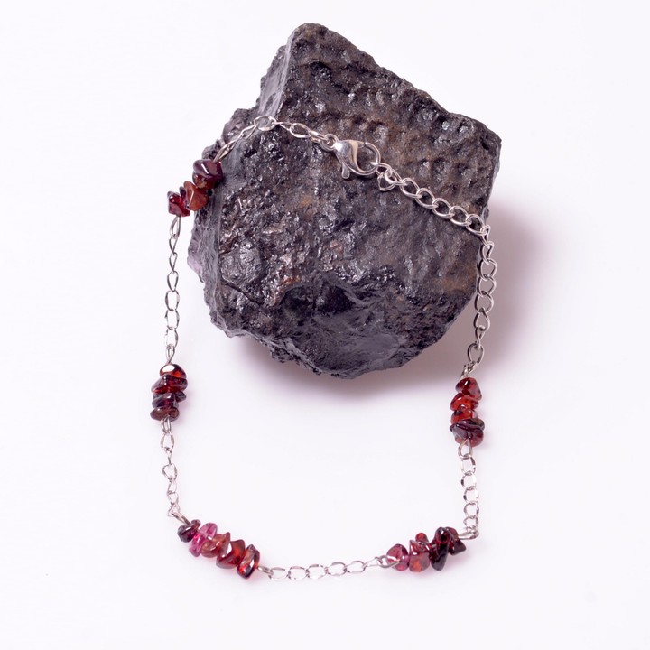 Lal Taşı Bileklik - Kararmaz Zincirli