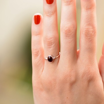 Lal Taşı Gümüş Yüzük - Ayarlamalı - 2