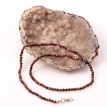 Lal Taşı Kolye - 4 mm - 2