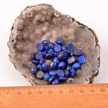 Lapis Lazuli Taşı Kabaşon - 6*8 mm Yüzük ve Kolye Taşı - 2