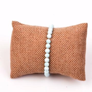 Larimar Taşı Bileklik ( 6 mm ) - Gümüş Aparat - 2