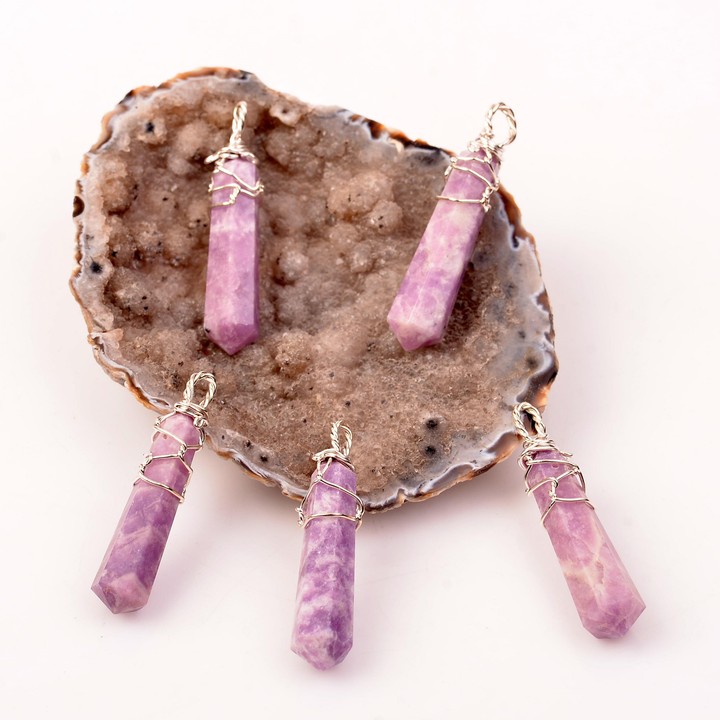 Lepidolit Taşı Kolye