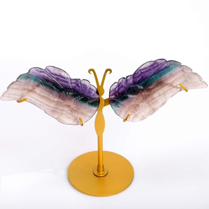 Florit Taşı Melek Kanat – Doğal Taş Dekoratif Obje - 2