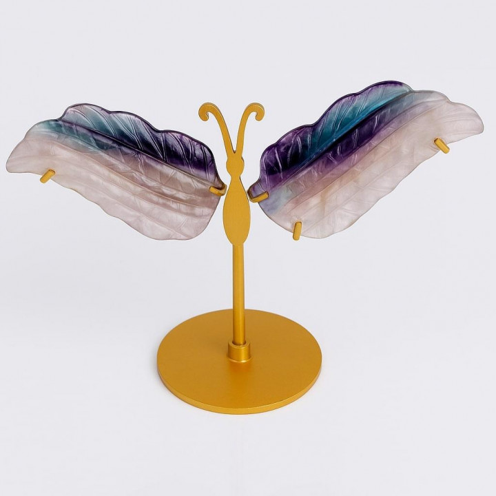 Florit Taşı Melek Kanat – Doğal Taş Dekoratif Obje - 1