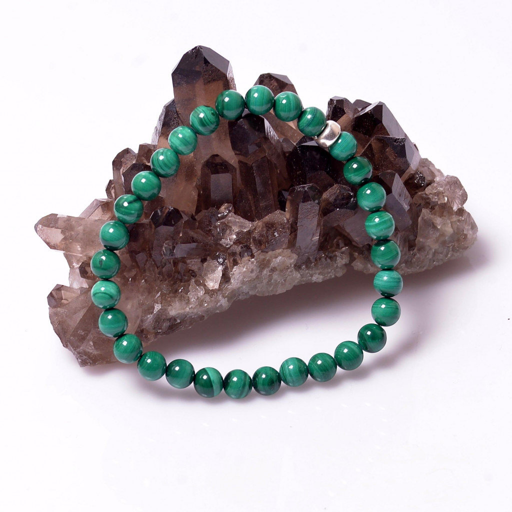 Malahit Taşı Bileklik - 6 mm Malahit Taşı Bileklik - 6 mm