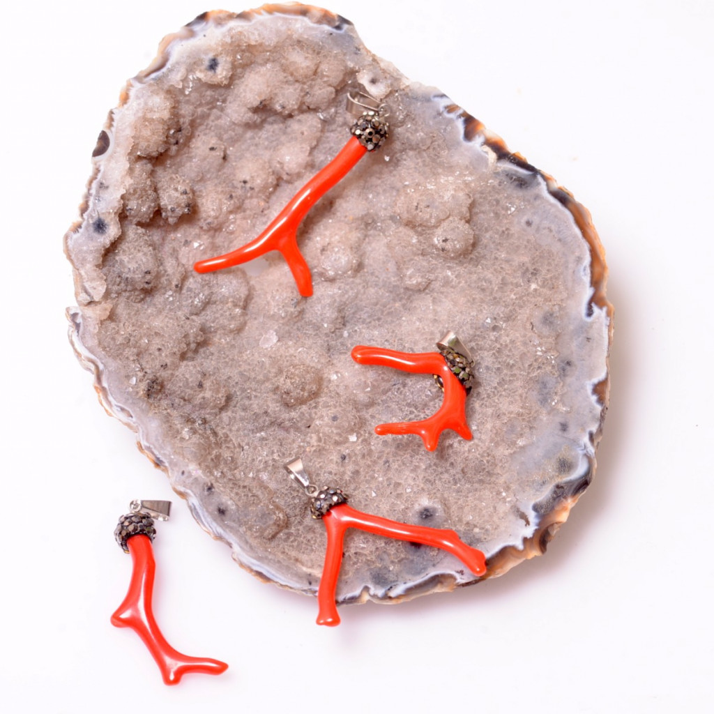 Dal Mercan Taşı Kolye - Boyasız Mercan