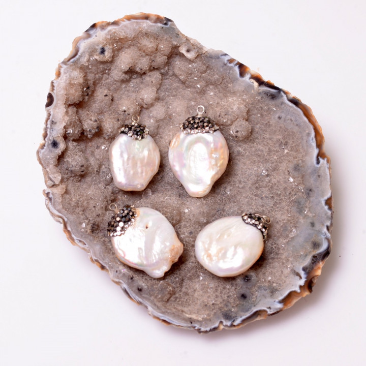 İnci Kolye - Parlak Taşlı Barok İnci - 2