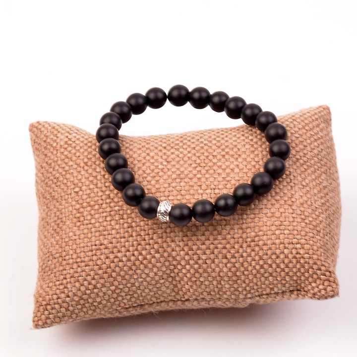 Mat Obsidyen Taşı Bileklik - 8 mm