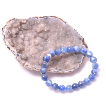 Mavi Kyanit Taşı Bileklik - 8 mm Gümüş Aparat - 2