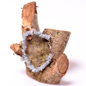 Melek Taşı Bileklik - Kırık Taş Angelit Taşı - 2