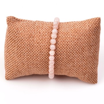 Morganit Taşı Bileklik ( 6 mm ) - Gümüş Aparat - 2