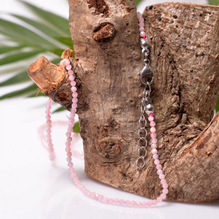 Morganit Taşı Dizi Kolye - Çok İnce