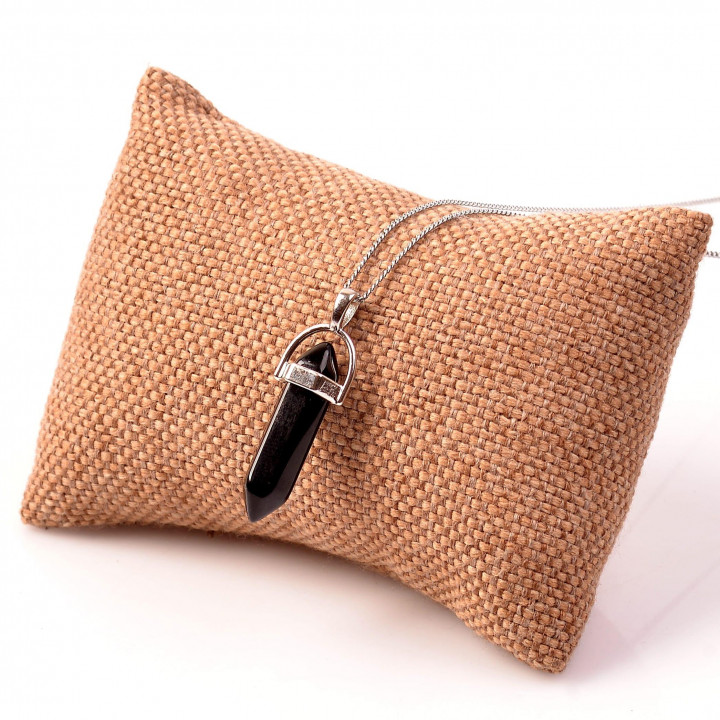 Obsidyen Taşı Kazık Kolye