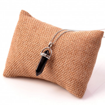 Obsidyen Taşı Kazık Kolye - 2