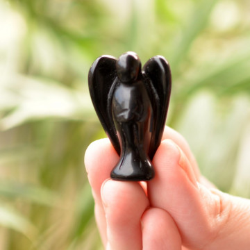 Obsidyen Taşı Melek Figürü 4 cm - 2