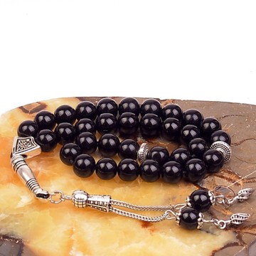 Obsidyen Taşı Tesbih ( 8 mm ) - 1