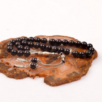Obsidyen Taşı Tesbih ( 8 mm ) - Yüksek Kalite - - 2