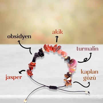Oğlak Burcu Doğal Taş Bileklik - Ayarlamalı - 2