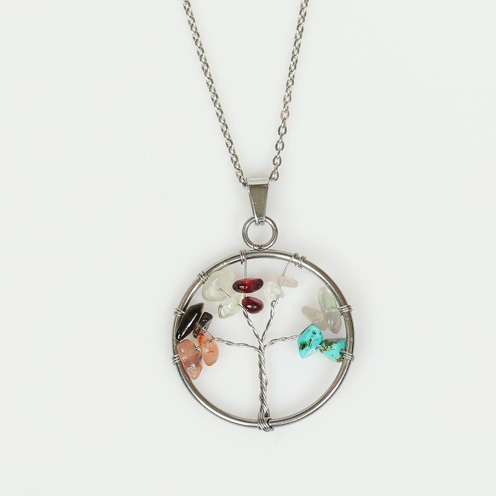 Oğlak Burcu Hayat Ağacı Kolye - Paslanmaz Çelik