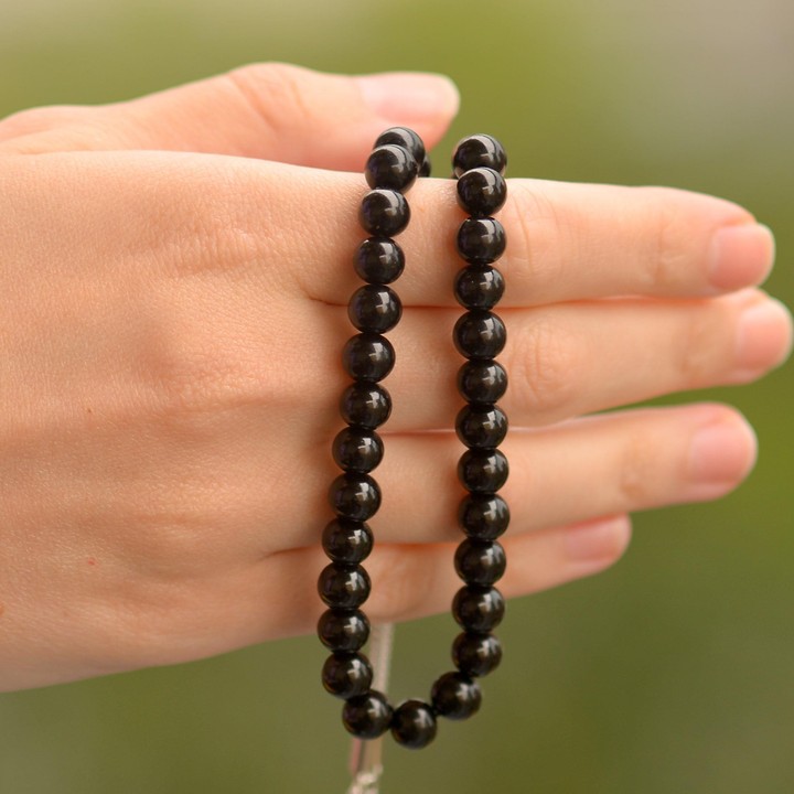 Oltu Taşı Tesbih (10 mm) Gürcü Oltusu