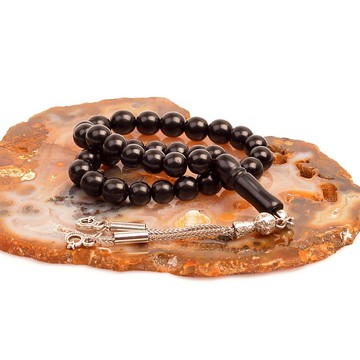 Oltu Taşı Tesbih ( 8 mm ) - Gürcü Oltusu - - 2