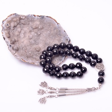 Oniks Stone Tessbih-10 mm Faset cut - 2